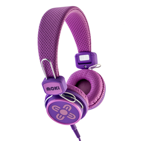 Moki Kid Safe Volume Limited Headphone Pink Purple