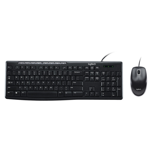 Logitech MK200 USB Wired Keyboard and Mouse Combo Black