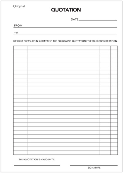 Olympic 750 Quotation Book Carbonless Duplicate 50 Leaf 297 x 210mm