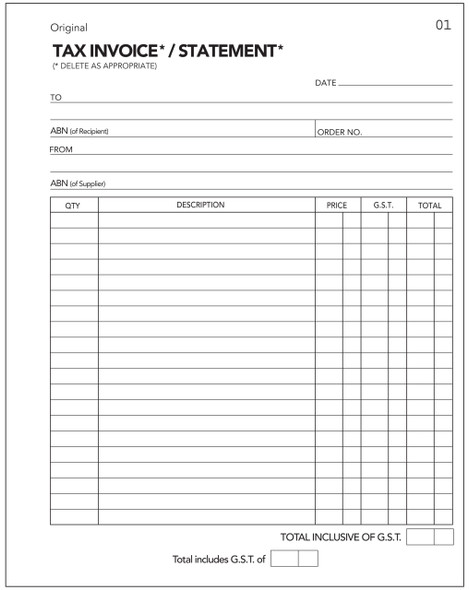 Olympic 627 Invoice and Statement Book Carbon Triplicate 100 Leaf 250 x 200mm