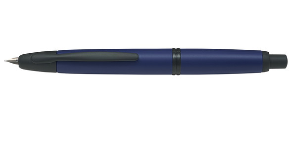 Pilot Capless Black Accent Fountain Pen Matte Blue Barrel Stub Nib
