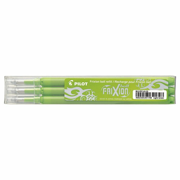 Pilot FriXion Ball Refill 0.7mm Light Green Pack of 3