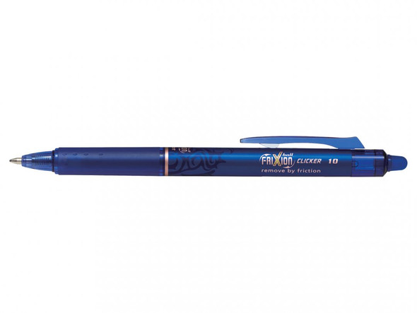 Pilot FriXion Clicker Erasable Retractable Gel Pen Medium Blue Box of 12