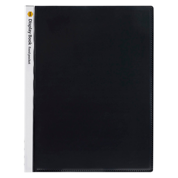 Marbig Display Book with Insert Cover Non Refillable 40 Page Black Pack of 10