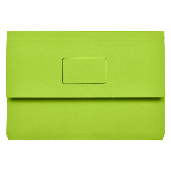 Marbig Slimpick Document Wallet Foolscap Green Box of 50