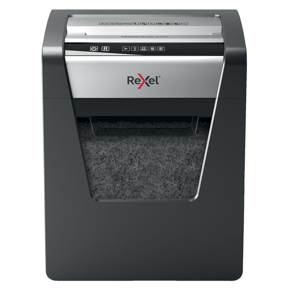 Rexel Momentum X415 Cross Cut Paper Shredder Black