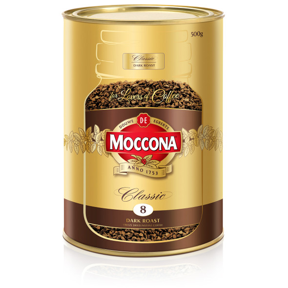 Moccona Classic Dark Roast Instant Coffee Can 500g
