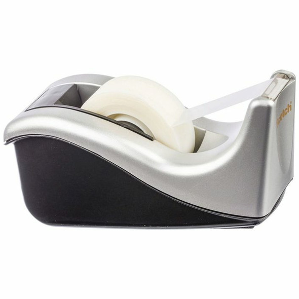 Scotch Desktop Tape Dispenser (No Tape) C60-ST Silver Black