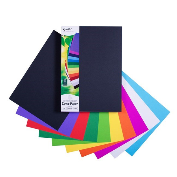 Quill Cover Paper 125gsm A4 Assorted Pack of 250