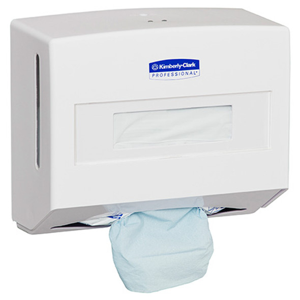 Single Sheet Wiper Dispenser White Kimberly Clark