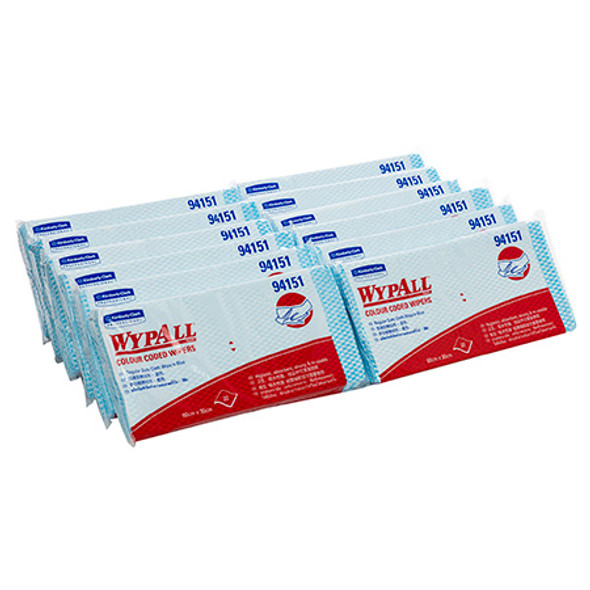 Colour Coded Cloth Wiper Blue 20 Wipers Pack of 12 WypAll