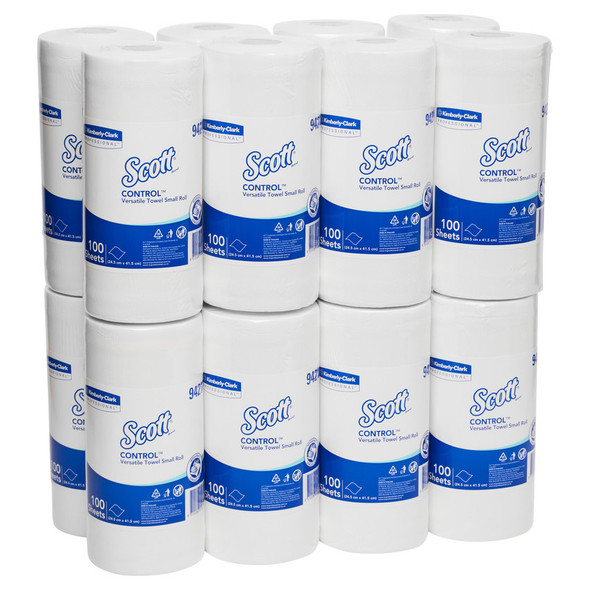 Scott Control Versatile Towel Small Roll White 100 Sheets Box of 16