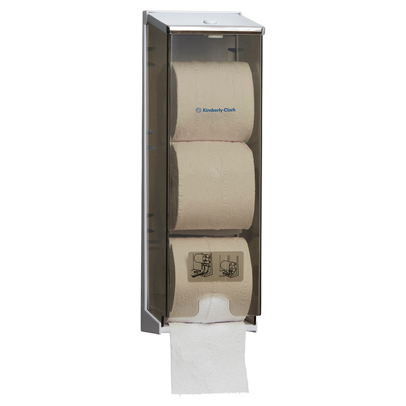 Triple Toilet Roll Dispenser Clear Kimberly Clark