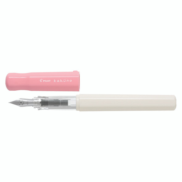 Pilot Kakuno BegreeN Fountain Pen Soft Pink White Barrel Medium Nib