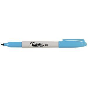 Sharpie Permanent Marker Fine Point Turquoise Pack of 12