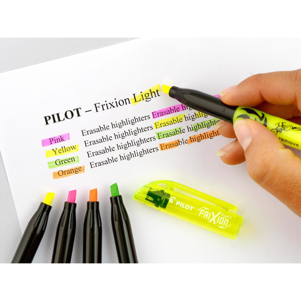Pilot FriXion Light Erasable Highlighter Yellow Chisel Tip Box of 12