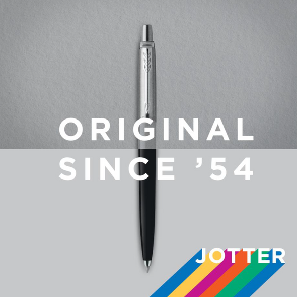 Parker Ballpoint Pen Jotter Original Magenta and Chrome Trim Medium Tip