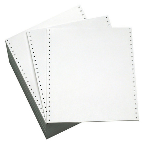 BALA REAL-01 2 PART PLAIN WITH 2 CROSS AND MARGINAL PERFS 60GSM COMPUTER PAPER BOX 3000 SHEETS (93X241MM)