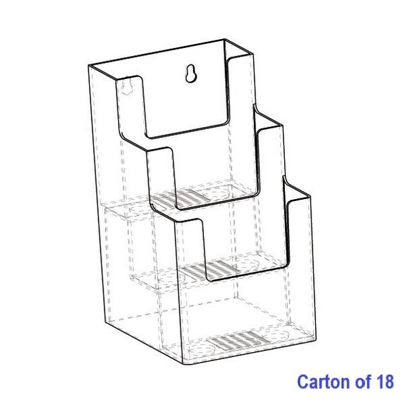 Blueprint Bulk 3 Tier DL Brochure Holders Carton of 18