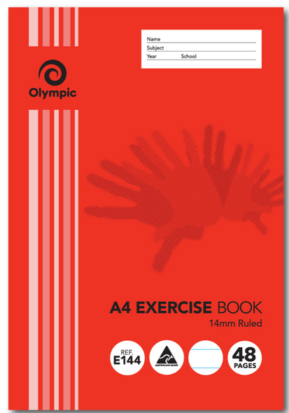 Olympic A4 Exercise Book 48 Pages 14mm Feint Stapled Pack of 20