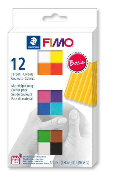 Fimo Soft Modelling Set 12 Assorted 25g Blocks