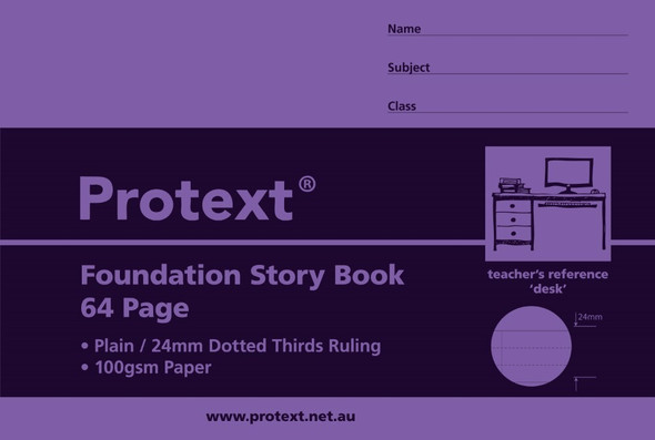 Protext Foundation Mini Story Book 64 Page 24mm Dotted Thirds Desk Pack of 10