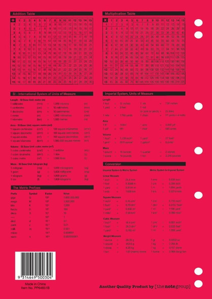 Protext Premium B3 Binder Book A4 96 Page 8mm Ruled Red Margin Pack of 10