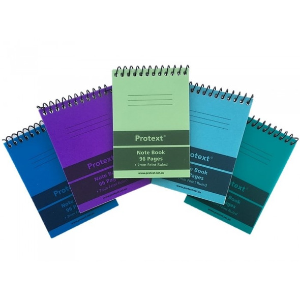Protext Assorted Pocket Notebook 110 x 78mm PP 96 Page Ruled