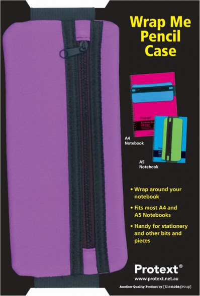 Protext Wrap Me Pencil Case 205 x 90mm Purple Pack of 10