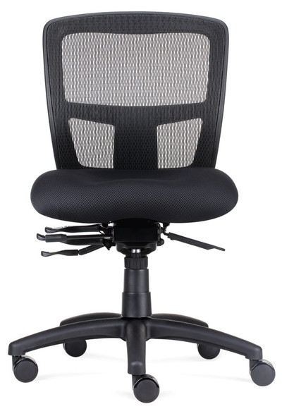 Rapidline Ergo Task Heavy Duty Mesh Operator Chair Black Fabric