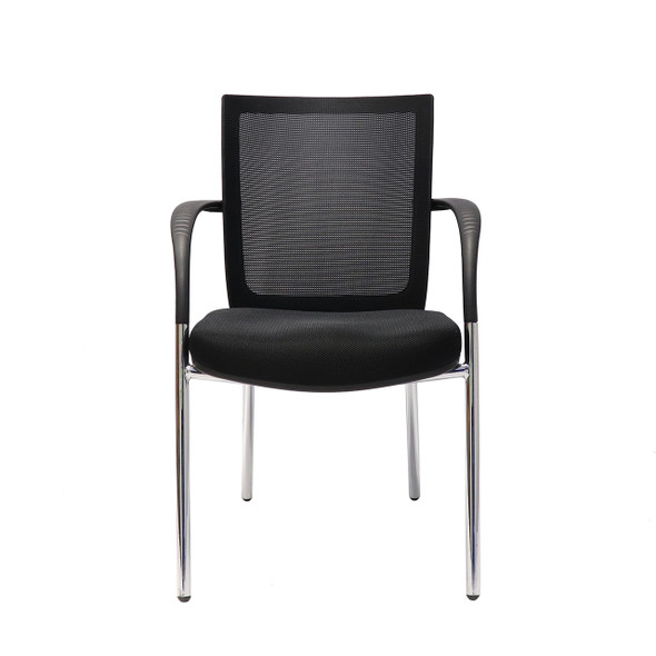 Rapidline WMV Mesh Back Visitor Chair with Arms Black
