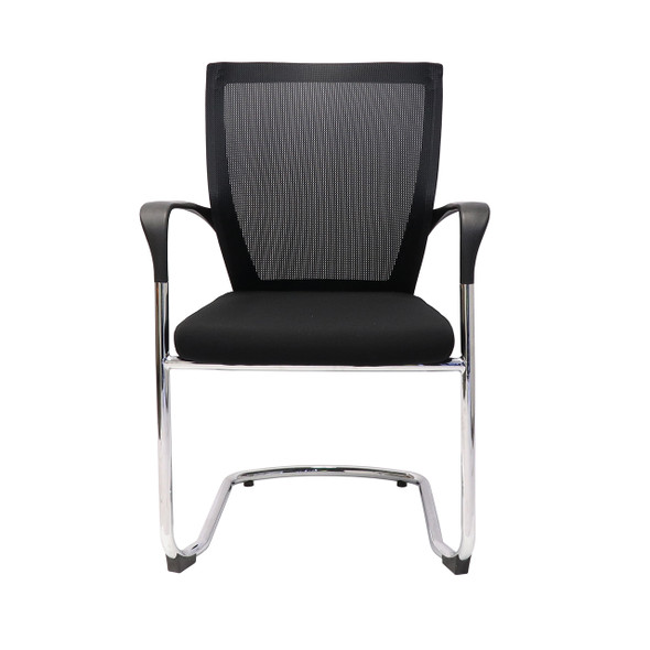 Rapidline WMCC Mesh Back Visitor Chair with Arms Black