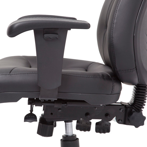 Rapidline PU300 High Back Black PU Leather Commercial Grade Chair