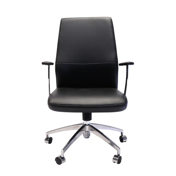 Rapidline CL3000M Medium Back Slimline Executive Chair Black PU