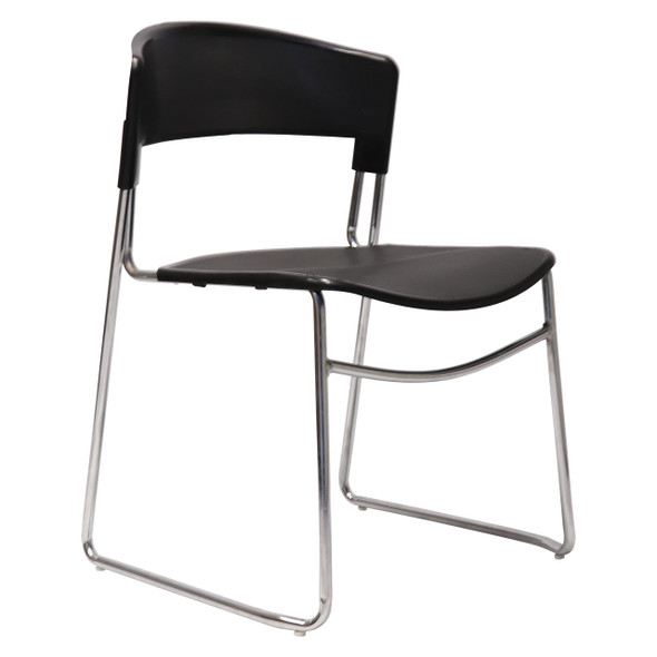 Rapidline Zola Black PVC Visitor Chair Sled Base