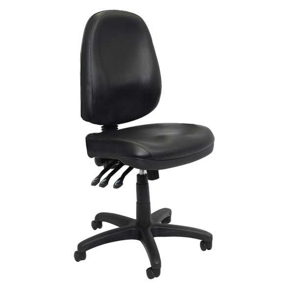 Rapidline PO500 Heavy Duty High Back Commercial Grade Chair Black PU