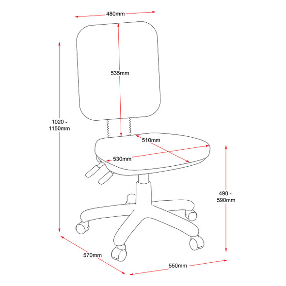 Rapidline PO500 Commercial Grade Chair Heavy Duty High Back Black PU