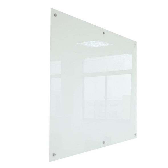 Rapidline Glass Writing Board with Chrome Fittings 1200 x 15 x 900mm
