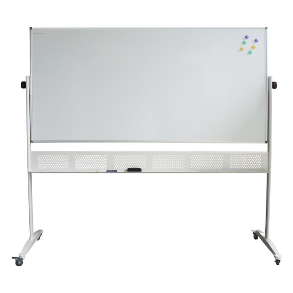 Rapidline Standard Mobile Magnetic Whiteboard 1800 x 1200mm Aluminium Frame
