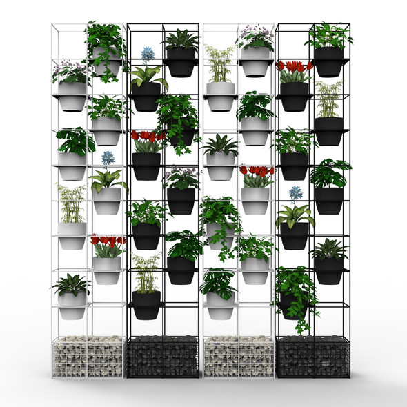 Rapidline Rapid Bloom Vertical Garden Black 390 x 210 x 1940mm