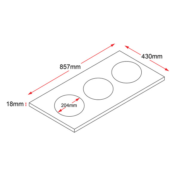 Rapidline Black Planter Box 900 x 230 x 473mm Only for Go Tambour Door Cupboard