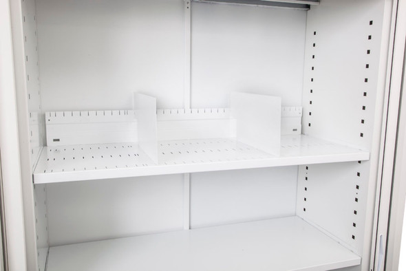 Rapidline Slotted Shelf Only White for Go Tambour Door Cupboard 900mm W