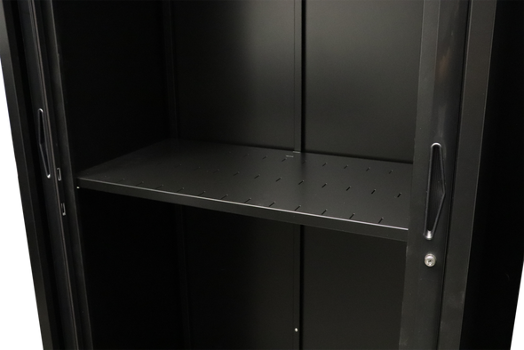 Rapidline Slotted Shelf Only Black for Go Tambour Door Cupboard 900mm W