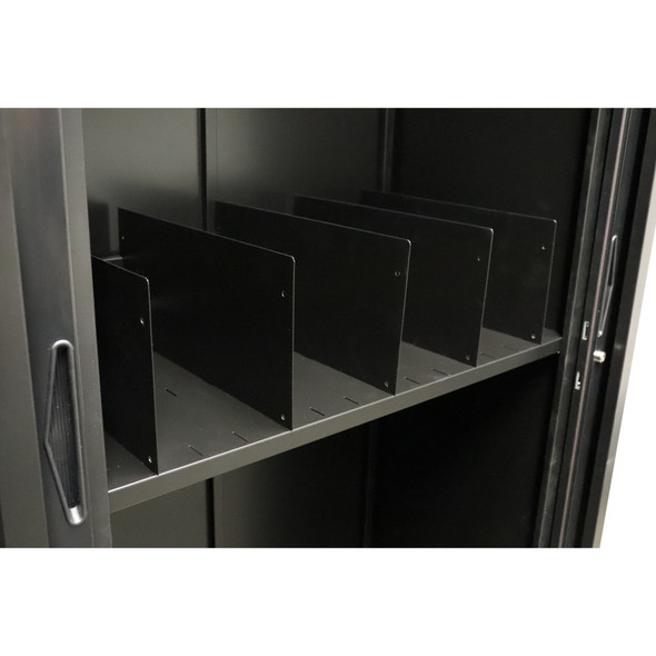 Rapidline Shelf Divider Only Black Pack of 5 for Go Tambour Door Cupboard 