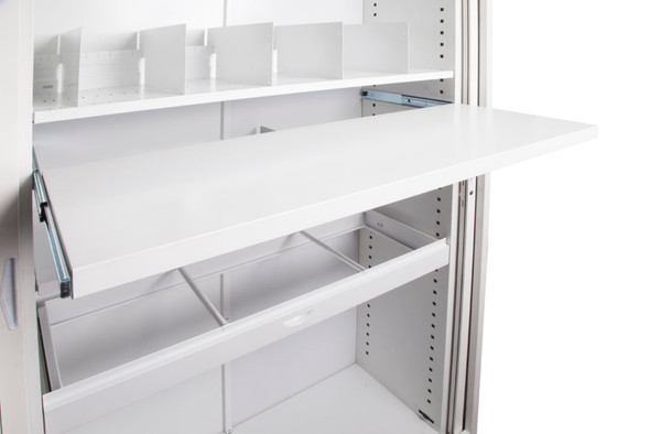 Rapidline Pull Out File Shelf Only White for Go Tambour Door Cupboard 900mm W