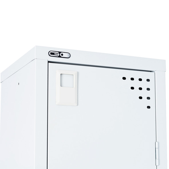 Rapidline Go 1 Door Steel Locker Silver Grey 380 x 455 x 1830mm