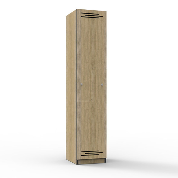 Rapidline Rapid Infinity Step Door Melamine Locker Natural Oak / Black