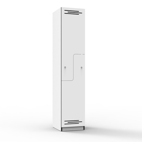 Rapidline Rapid Infinity Step Door Melamine Locker Natural White / Black