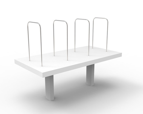 Rapidline Rapid Infinity Desk Mounted Shelf Bolt Through Fixing Natural White / White Satin