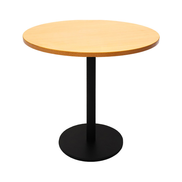Rapidline Estilo Round Table Flat Disc Base 900mm Diameter Beech / Black
